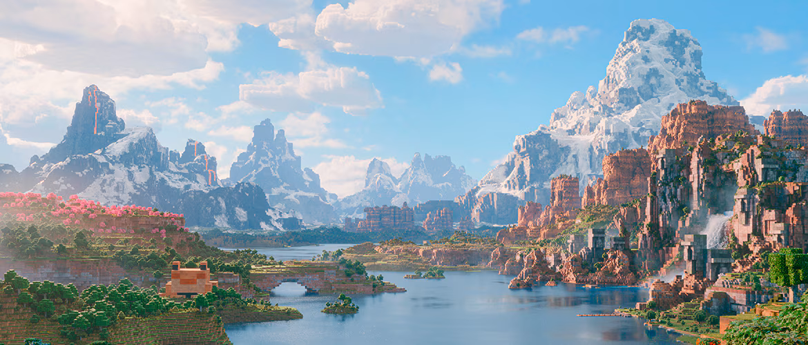 Minecraft Overworld panoraması